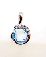 Topaz stone white gold pendant (zal-au108321)