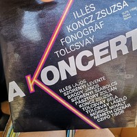 Retro bakelit hanglemez: A KONCERT -1981 dupla album (Koncz, Illes Zenekar)-SLPLX 17686-87