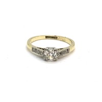 3393. Arany/Platina Szoliter Gyűrű Gyémántokkal