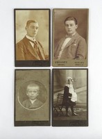 1J031 Antik vegyes kabinetfotó vizitkártya csomag 4 darab BRENNER SZEGED