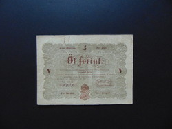 Kossuth bankó 5 forint 1848 barna betű 02
