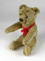 1H412 antique small red scarf toy teddy bear 21.5 Cm
