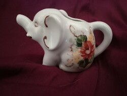 Fabulous hand-painted porcelain elephant vase