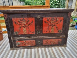 Antique painted chest from 1873