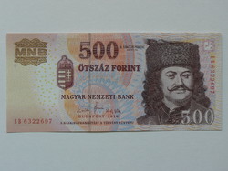 500 FORINT BANKJEGY, 2010 EB SOROZAT, UNC.