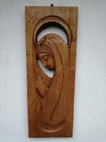 Wood carving signed 