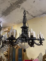 Figural large size bronze chandelier for demanding sale