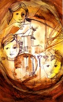 Macskássy Izolda (1945-2021): Gyermekek (Emlékezés a szülői házra) - eredeti festmény