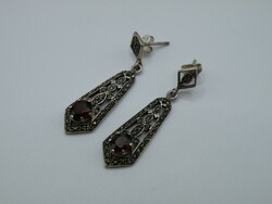 Kk1443 marcasite stone silver earrings set