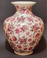 Gyönyörű nagyméretű, öblös Thomas Ivory porcelán váza