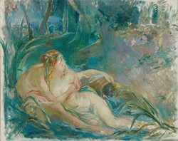 Berthe morisot - Apollo reveals his deity - on a canvas reprint blind