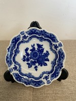 Wallendorf echt cobalt blue floral patterned porcelain plate a17
