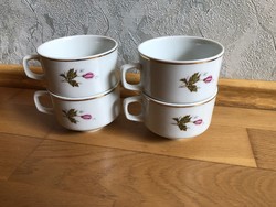 4 pcs floral kitka porcelain cup - bulgaria