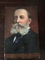 Francia szeneszerző. Saint Saens 1835-1921 színes képeslap. Postatiszta.