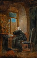 Unknown painter (after Adolf Kunz): nun in the window
