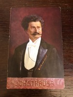 Joh.Strauss 1825-1899 osztrák zeneszerző Színes képeslap festmény alapján. Postatiszta.