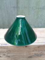 Original antique green bank lamp shade