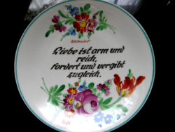 Anton there radebeul hand-painted aphorism-inscribed plate