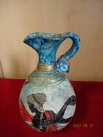 Greek terracotta jug with a seal. Height 19 cm. He has! Jókai.