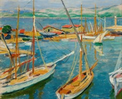 Pankiewicz - port of Saint-Tropez - canvas reprint