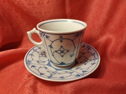 Immortelle patterned porcelain coffee cup with saucer