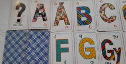 Retro ABC képes betűkártya