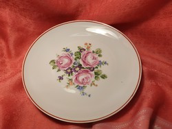 Antique flower-patterned porcelain bowl and plate
