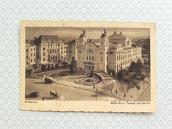 Old postcard 1942 Cluj-Napoca Hitler Square National Theater photo postcard
