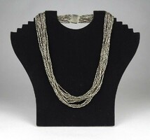 1J050 old beaded 11 row women's necklace necklace