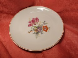 Flower-patterned porcelain bowl and plate