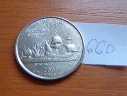 USA 25 CENT 1/4 DOLLÁR 2000 / P Philadelphia, (Virginia), G. Washington #660