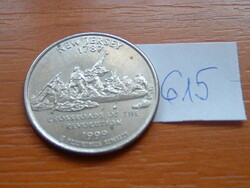 Usa 25 cents 1/4 dollar 1999 / d denver, (new jersey), g. Washington # 615