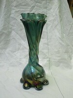 Eosin glazed glass vase