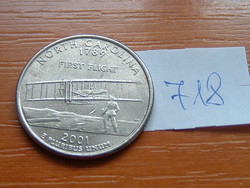 USA 25 CENT 1/4 DOLLÁR 2001 / P Philadelphia, (North Carolina), G. Washington #718