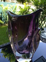 Sommerso Bohemia glass váza
