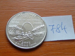 USA 25 CENT 1/4 DOLLÁR 2003 / D DENVER, (Missouri), G. Washington #784