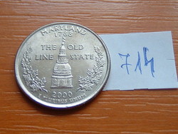 USA 25 CENT 1/4 DOLLÁR 2000 / D DENVER, (Maryland), G. Washington #714