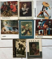 8 darab  művészeti könyv egyben - Munkácsy, Greco, Egry, Raffaello, Picasso, Daumier, Archipenko