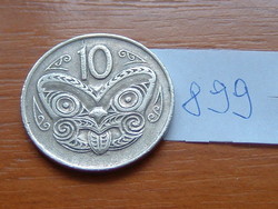 ÚJ-ZÉLAND NEW ZEALAND 10 CENT 1974 (c) MAORI MASZK Réz-nikkel #899