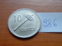 FIJI FIDZSI SZIGETEK 10 CENT 1994 (o) Ottawa (Kanada) Throwling Club (HAJÍTÓ) #986