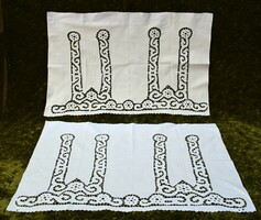 Embroidered curtain stained glass madeira hole embroidery needlework art nouveau decoration 80 x 49 cm x 2pcs. In pairs