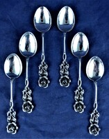 Wonderful antique silver coffee spoons, German, ca. 1900 !!!