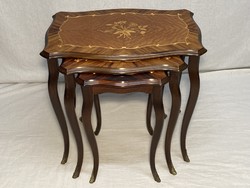 Xv. Louis style 3 inlaid tables