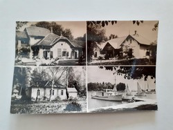 Old postcard 1961 Balatonföldvár resorts harbor photo postcard