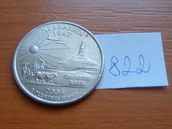 USA 25 CENT 1/4 DOLLÁR 2006 / P Philadelphia, (Nebraska - The Cornhusker State), G. Washington #822