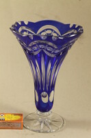 Antik kék kristály váza 699