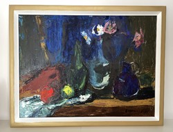 Ridovics László (1925-2018) EREDETI 69x89 cm olajfestménye