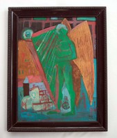 Kondor Béla 1963-ban alkotott Hárfázó angyal című festménye