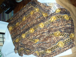 Large vintage genuine silk silk scarf