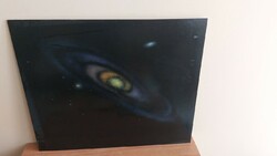 Absztrakt festmény 60x50 cm galaktikus sorozat 4.